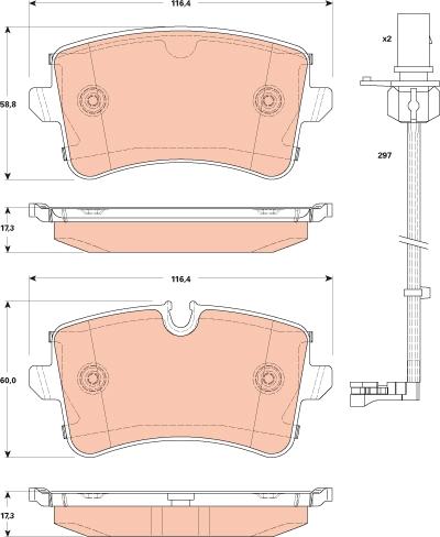 TRW GDB1866 - Kit de plaquettes de frein, frein à disque cwaw.fr