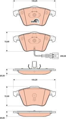 TRW GDB1809 - Kit de plaquettes de frein, frein à disque cwaw.fr