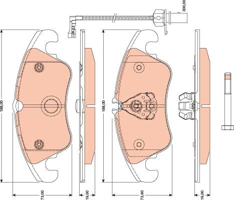 TRW GDB1805 - Kit de plaquettes de frein, frein à disque cwaw.fr