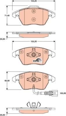 TRW GDB1807 - Kit de plaquettes de frein, frein à disque cwaw.fr