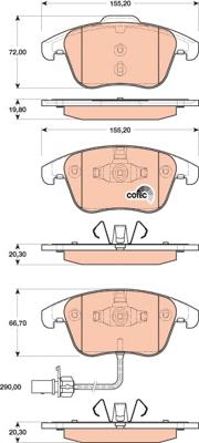 TRW GDB1814 - Kit de plaquettes de frein, frein à disque cwaw.fr