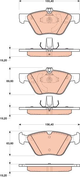 TRW GDB1815 - Kit de plaquettes de frein, frein à disque cwaw.fr