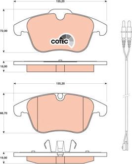 TRW GDB1818 - Kit de plaquettes de frein, frein à disque cwaw.fr