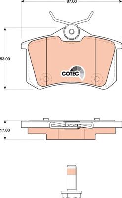 TRW GDB1813 - Kit de plaquettes de frein, frein à disque cwaw.fr