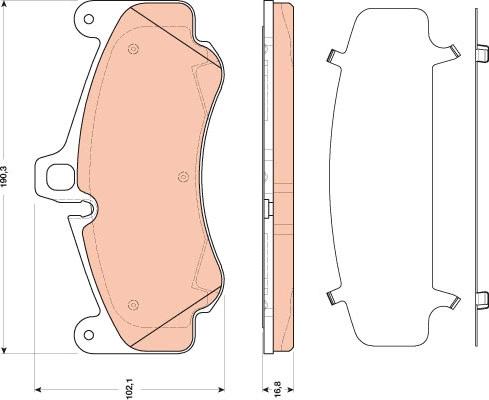 TRW GDB1817 - Kit de plaquettes de frein, frein à disque cwaw.fr