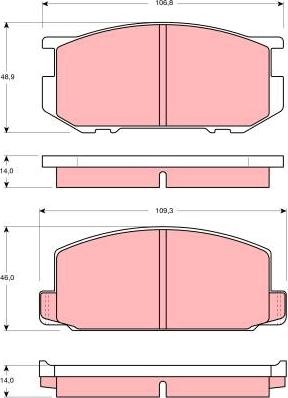 TRW GDB181 - Kit de plaquettes de frein, frein à disque cwaw.fr