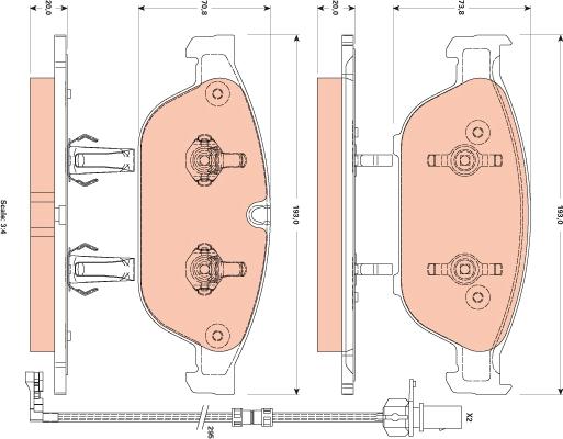 TRW GDB1883 - Kit de plaquettes de frein, frein à disque cwaw.fr