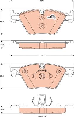 TRW GDB1882 - Kit de plaquettes de frein, frein à disque cwaw.fr