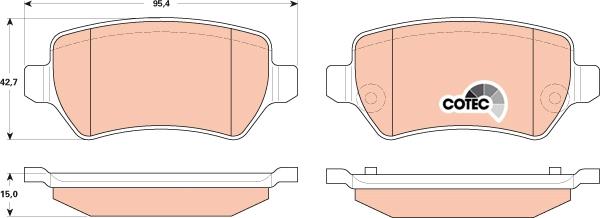 TRW GDB1831 - Kit de plaquettes de frein, frein à disque cwaw.fr