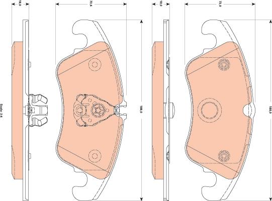 TRW GDB1833 - Kit de plaquettes de frein, frein à disque cwaw.fr