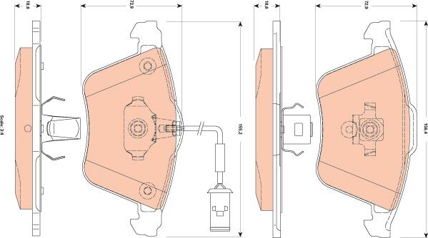 TRW GDB1832 - Kit de plaquettes de frein, frein à disque cwaw.fr