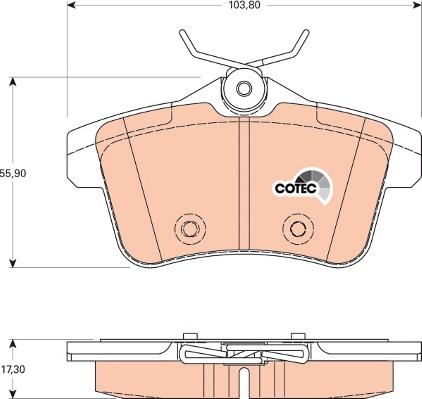 TRW GDB1828 - Kit de plaquettes de frein, frein à disque cwaw.fr