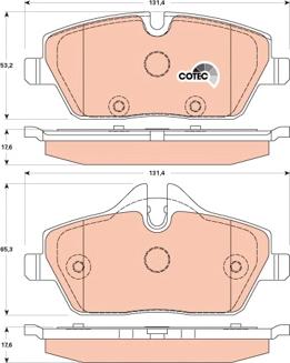 TRW GDB1870 - Kit de plaquettes de frein, frein à disque cwaw.fr