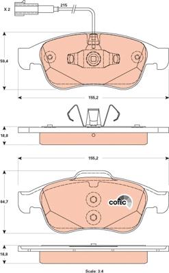 TRW GDB1873 - Kit de plaquettes de frein, frein à disque cwaw.fr