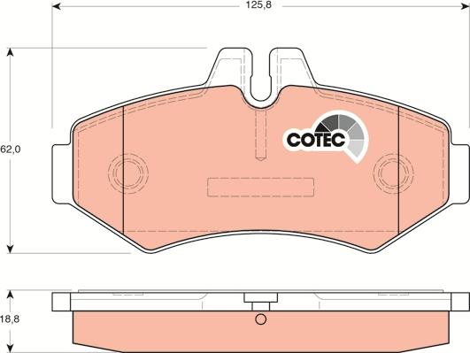 TRW GDB1399 - Kit de plaquettes de frein, frein à disque cwaw.fr