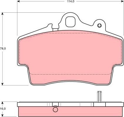 TRW GDB1394 - Kit de plaquettes de frein, frein à disque cwaw.fr