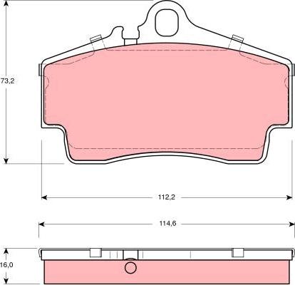 TRW GDB1395 - Kit de plaquettes de frein, frein à disque cwaw.fr