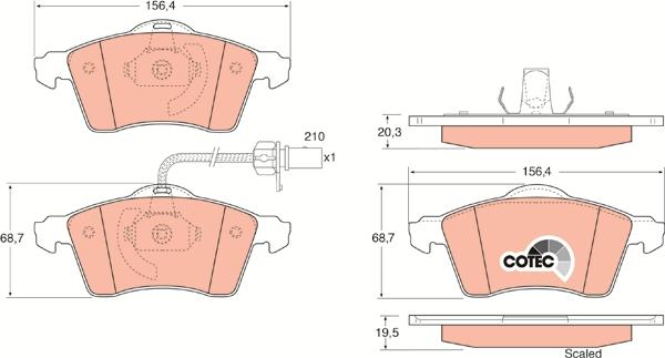 TRW GDB1391 - Kit de plaquettes de frein, frein à disque cwaw.fr