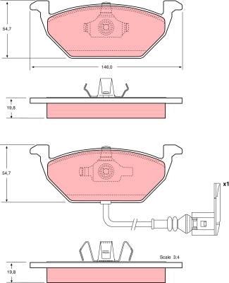 TRW GDB1397 - Kit de plaquettes de frein, frein à disque cwaw.fr