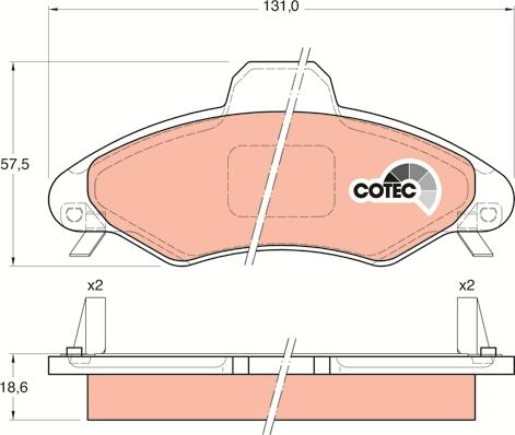 TRW GDB1349 - Kit de plaquettes de frein, frein à disque cwaw.fr