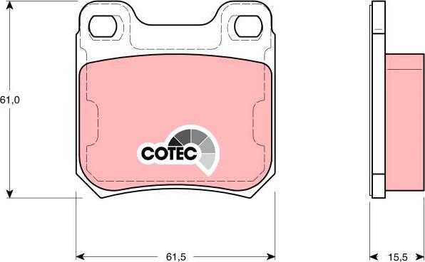 TRW GDB1346 - Kit de plaquettes de frein, frein à disque cwaw.fr