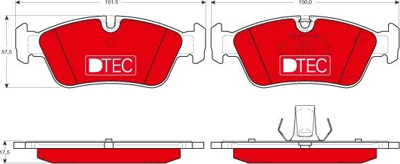 TRW GDB1348DTE - Kit de plaquettes de frein, frein à disque cwaw.fr