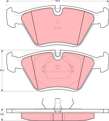 TRW GDB1355 - Kit de plaquettes de frein, frein à disque cwaw.fr