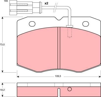 TRW GDB1356 - Kit de plaquettes de frein, frein à disque cwaw.fr