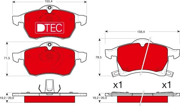 TRW GDB1350DTE - Kit de plaquettes de frein, frein à disque cwaw.fr