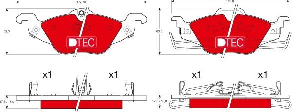 TRW GDB1351DTE - Kit de plaquettes de frein, frein à disque cwaw.fr