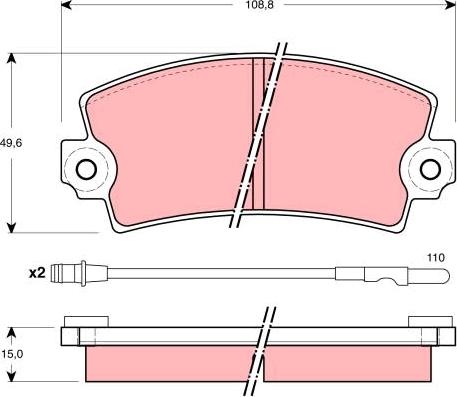 TRW GDB1303 - Kit de plaquettes de frein, frein à disque cwaw.fr