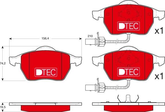 TRW GDB1307DTE - Kit de plaquettes de frein, frein à disque cwaw.fr