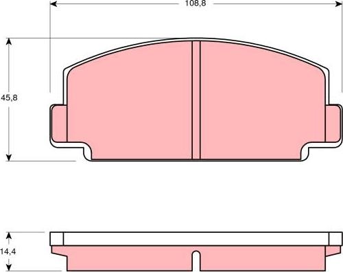 TRW GDB130 - Kit de plaquettes de frein, frein à disque cwaw.fr