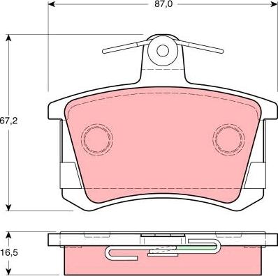 TRW GDB1310 - Kit de plaquettes de frein, frein à disque cwaw.fr