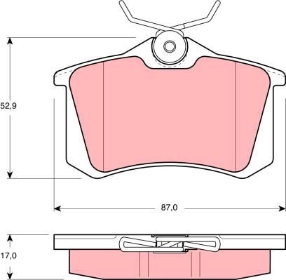 TRW GDB1311 - Kit de plaquettes de frein, frein à disque cwaw.fr