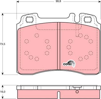 TRW GDB1318 - Kit de plaquettes de frein, frein à disque cwaw.fr