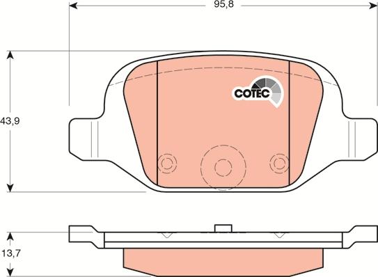 TRW GDB1384 - Kit de plaquettes de frein, frein à disque cwaw.fr