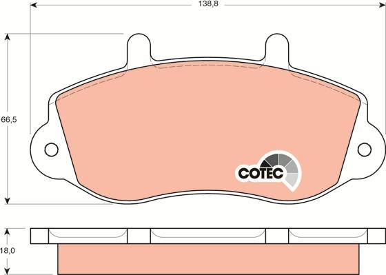 TRW GDB1380 - Kit de plaquettes de frein, frein à disque cwaw.fr