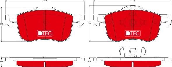 TRW GDB1388DTE - Kit de plaquettes de frein, frein à disque cwaw.fr