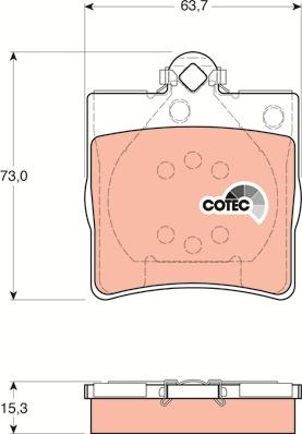 TRW GDB1335 - Kit de plaquettes de frein, frein à disque cwaw.fr