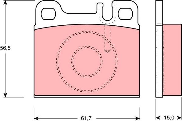 TRW GDB1331 - Kit de plaquettes de frein, frein à disque cwaw.fr