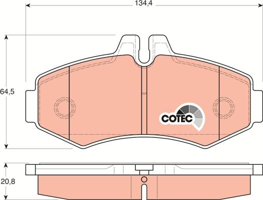 TRW GDB1373 - Kit de plaquettes de frein, frein à disque cwaw.fr