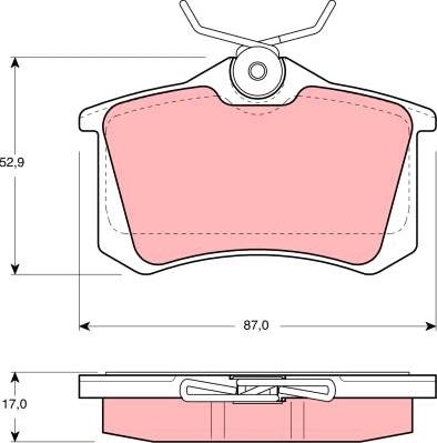 TRW GDB1372 - Kit de plaquettes de frein, frein à disque cwaw.fr