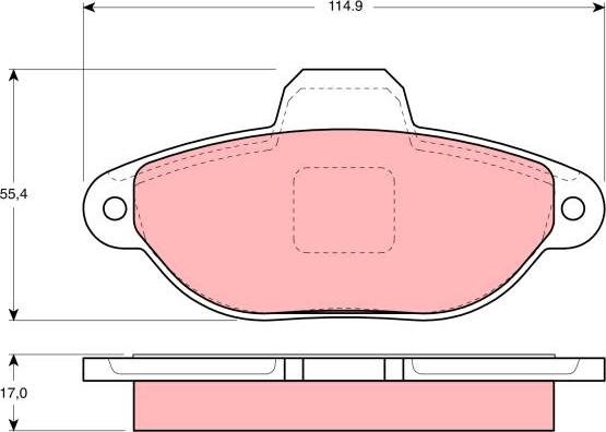 TRW GDB1299 - Kit de plaquettes de frein, frein à disque cwaw.fr