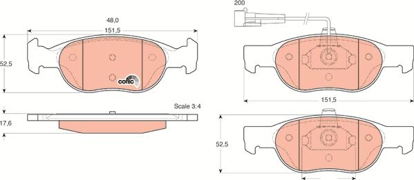 TRW GDB1291 - Kit de plaquettes de frein, frein à disque cwaw.fr