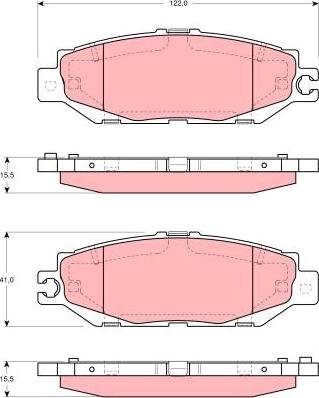 TRW GDB1240 - Kit de plaquettes de frein, frein à disque cwaw.fr