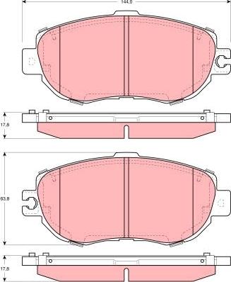 TRW GDB1241 - Kit de plaquettes de frein, frein à disque cwaw.fr