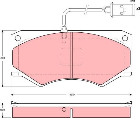 TRW GDB1248AT - Kit de plaquettes de frein, frein à disque cwaw.fr