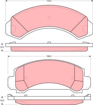 TRW GDB1242 - Kit de plaquettes de frein, frein à disque cwaw.fr