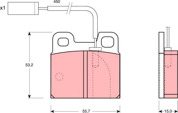 TRW GDB1250 - Kit de plaquettes de frein, frein à disque cwaw.fr